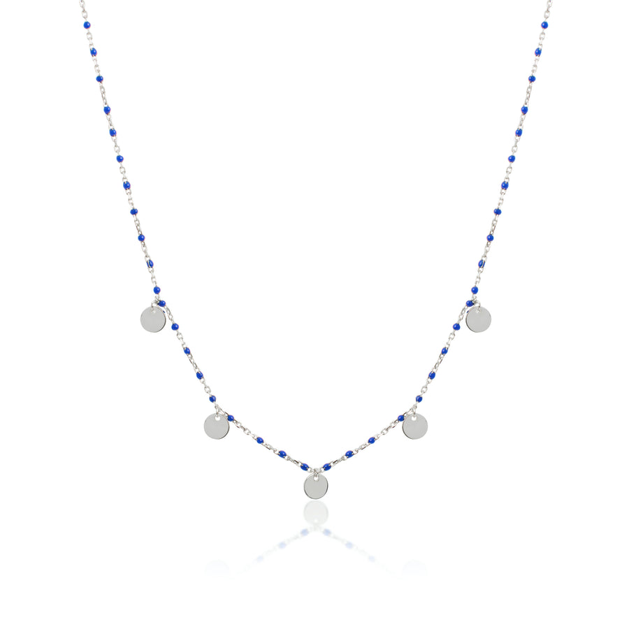 BLUE COIN NECKLACE