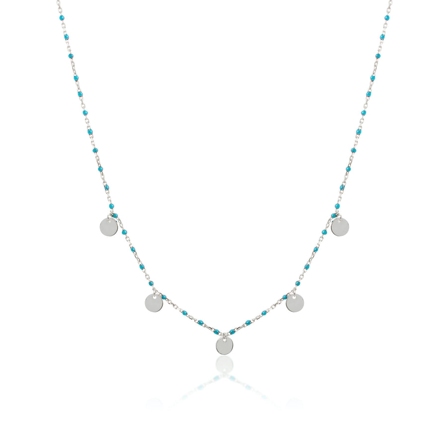 TURQUOISE COIN NECKLACE